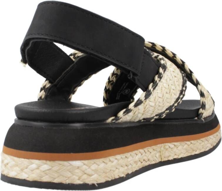 Gioseppo Stijlvolle platte sandalen voor vrouwen Black Dames