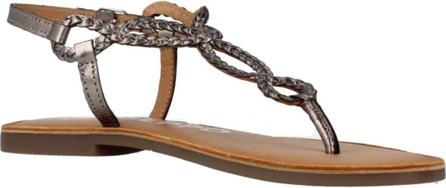Gioseppo Stijlvolle Platte Sandalen voor Vrouwen Gray Dames