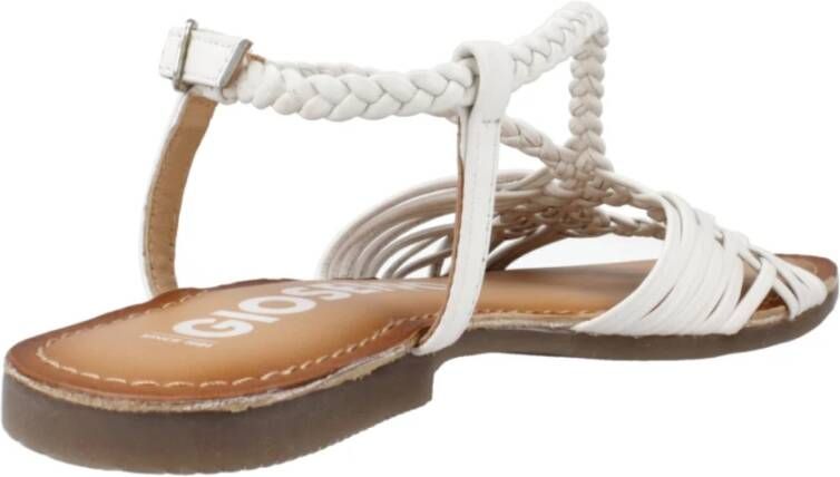 Gioseppo Stijlvolle Platte Sandalen voor Vrouwen White Dames