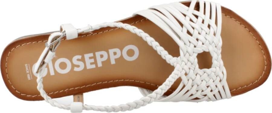 Gioseppo Stijlvolle Platte Sandalen voor Vrouwen White Dames