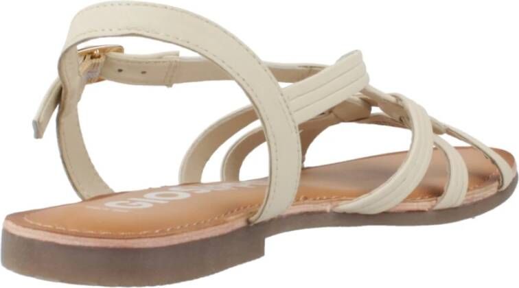 Gioseppo Stijlvolle Platte Sandalen voor Vrouwen White Dames