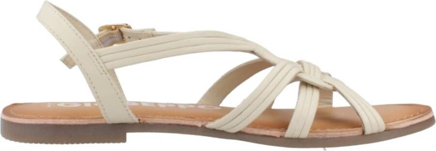 Gioseppo Stijlvolle Platte Sandalen voor Vrouwen White Dames