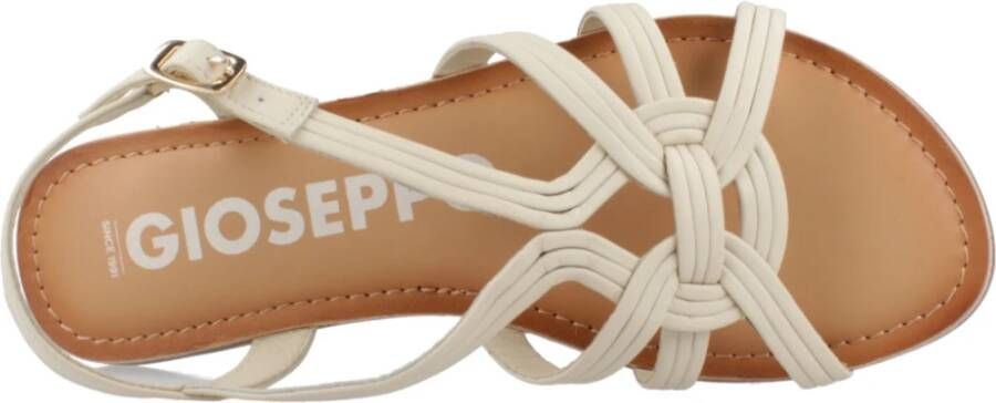 Gioseppo Stijlvolle Platte Sandalen voor Vrouwen White Dames