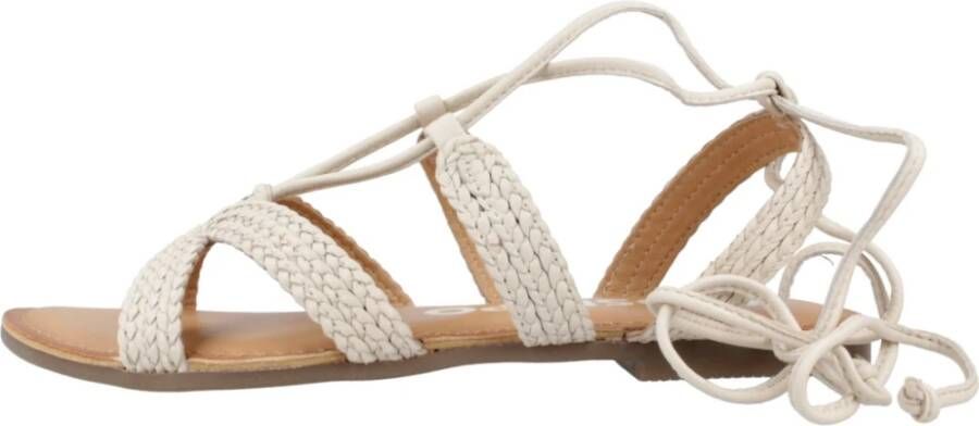 Gioseppo Stijlvolle Platte Sandalen voor Vrouwen White Dames