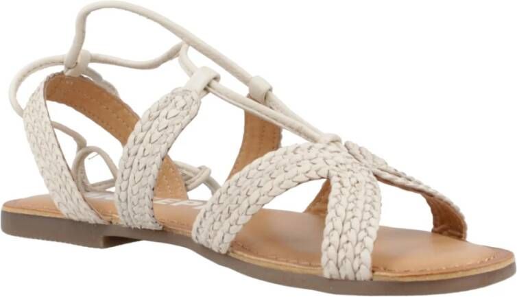 Gioseppo Stijlvolle Platte Sandalen voor Vrouwen White Dames