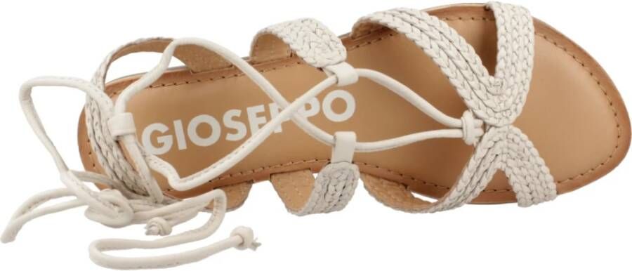 Gioseppo Stijlvolle Platte Sandalen voor Vrouwen White Dames