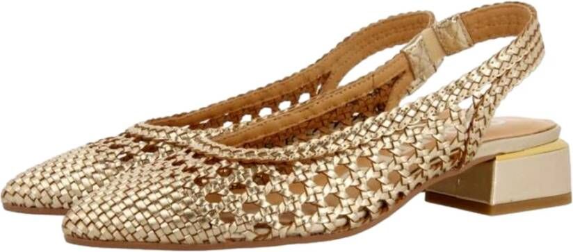 Gioseppo Gevlochten Leren Ballet Flats Beige Dames