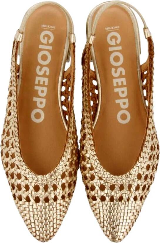 Gioseppo Gevlochten Leren Ballet Flats Beige Dames