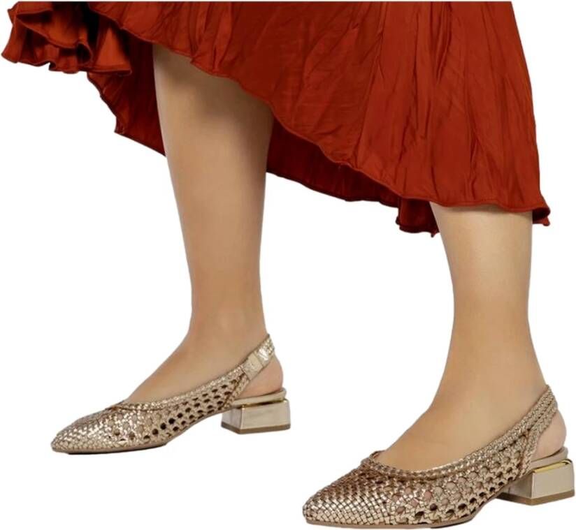 Gioseppo Gevlochten Leren Ballet Flats Beige Dames