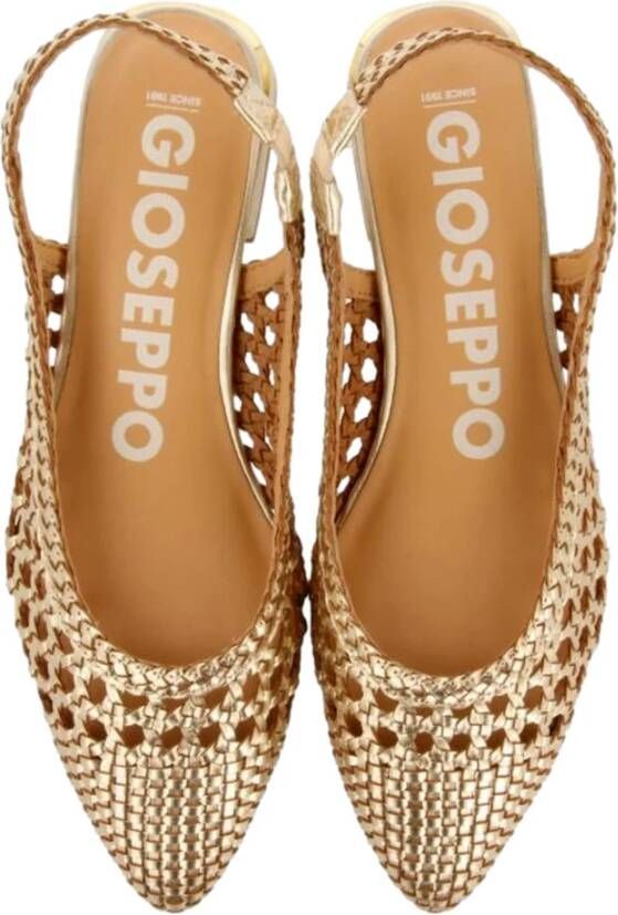 Gioseppo Gevlochten Leren Ballet Flats Beige Dames