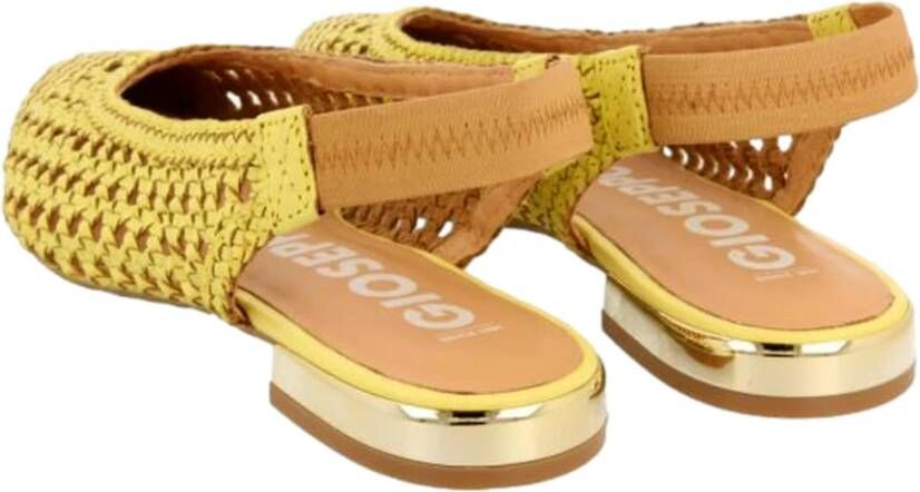 Gioseppo Gevlochten Leren Ballet Flats Yellow Dames