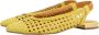 Gioseppo Gevlochten Leren Ballet Flats Yellow Dames - Thumbnail 3