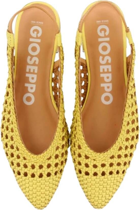 Gioseppo Gevlochten Leren Ballet Flats Yellow Dames