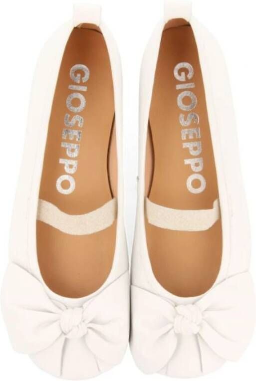 Gioseppo Off-White Leren Ballerina Schoenen White Dames