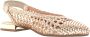 Gioseppo Gevlochten Leren Ballet Flats Beige Dames - Thumbnail 3