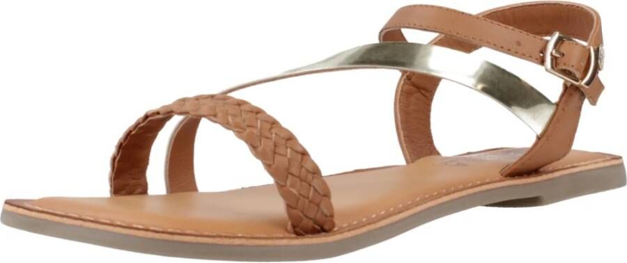 Gioseppo Stijlvolle Platte Sandalen Helix Brown Dames