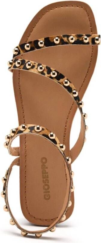 Gioseppo Studded Low Sandal in Pony Hair