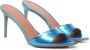 Giuliano Galiano Alixia Petroleum Patent Leren Sandalen Blue Dames - Thumbnail 2