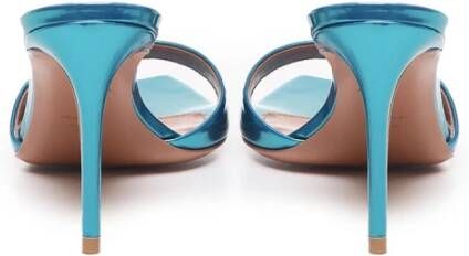 Giuliano Galiano Alixia Petroleum Patent Leren Sandalen Blue Dames