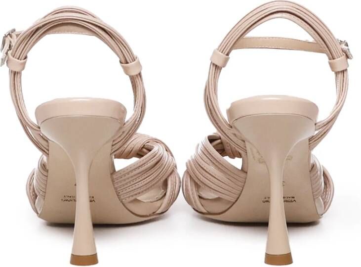 Giuliano Galiano Gedrapeerde Nude Sandalen Beige Dames