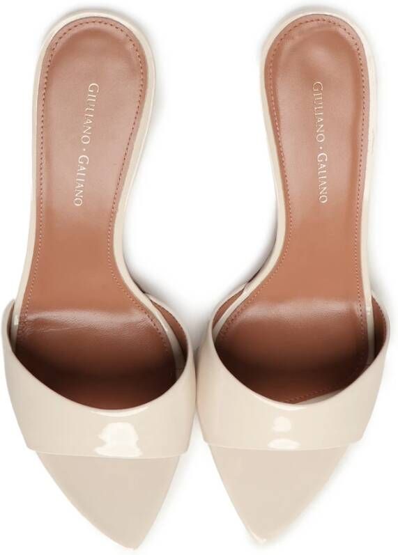 Giuliano Galiano Nude Driehoekige Teen Sandalen