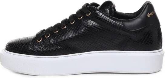 Giuliano Galiano Python-effect Leren Sneakers Zwart