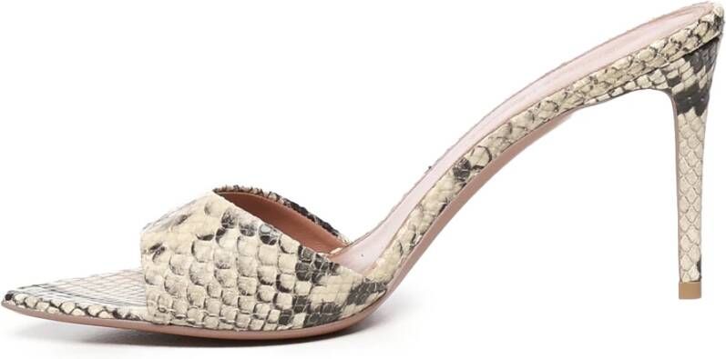 Giuliano Galiano Python Print Leren Sandalen Open Teen