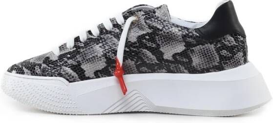 Giuliano Galiano Slangenprint Leren Sneakers Zwart Wit