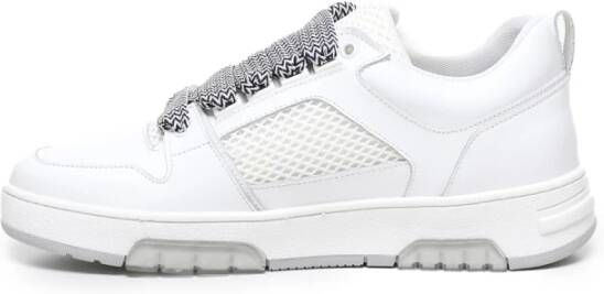 Giuliano Galiano Sneakers van mesh en suède White Heren