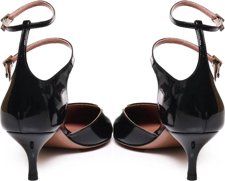 Giuliano Galiano Zwarte Lakleren Platte Schoenen Black Dames