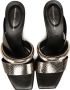 Giuliano Galiano Zwarte Leren Sandalen met Stalen Detail - Thumbnail 2
