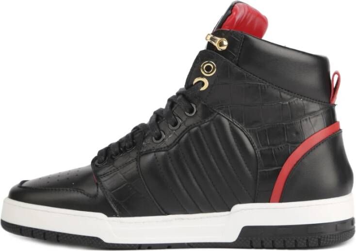 Giuliano Galiano Zwarte Sneakers met 1990 Patch