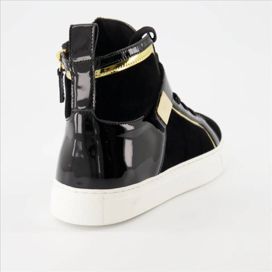 giuseppe zanotti Bicolor Leren Sneakers Black Dames