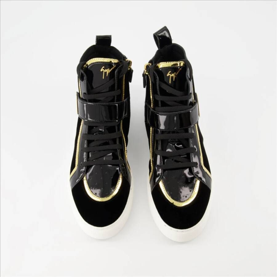 giuseppe zanotti Bicolor Leren Sneakers Black Dames
