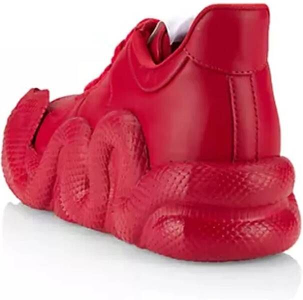 giuseppe zanotti Cobra Sneakers met Geperforeerd Detail Red Heren