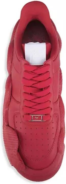 giuseppe zanotti Cobra Sneakers met Geperforeerd Detail Red Heren