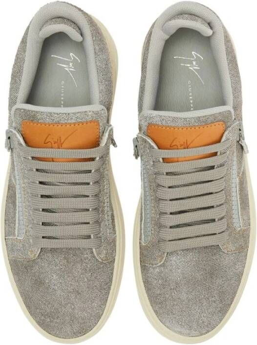 Giuseppe Zanotti Denim Print Lace-Up Sneaker