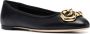 Giuseppe zanotti Elegante Zwarte Leren Ballerina Flats Black Dames - Thumbnail 2