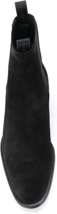 giuseppe zanotti Elegante Zwarte Leren Enkellaarzen Black Heren