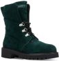 Giuseppe zanotti Groene Leren Enkellaarzen met Bont Green Dames - Thumbnail 2
