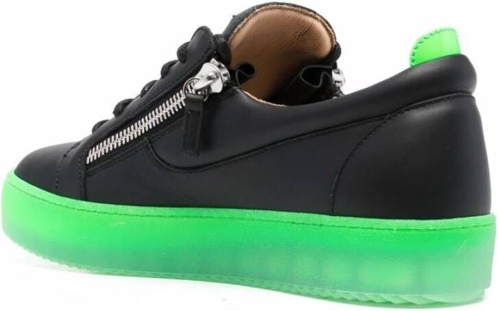 Giuseppe Zanotti Elegante Zwarte Leren Sneakers