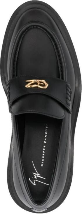 giuseppe zanotti Elegante Zwarte Loafers Black Dames