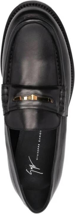 giuseppe zanotti Elegante Zwarte Loafers voor Mannen Black Heren