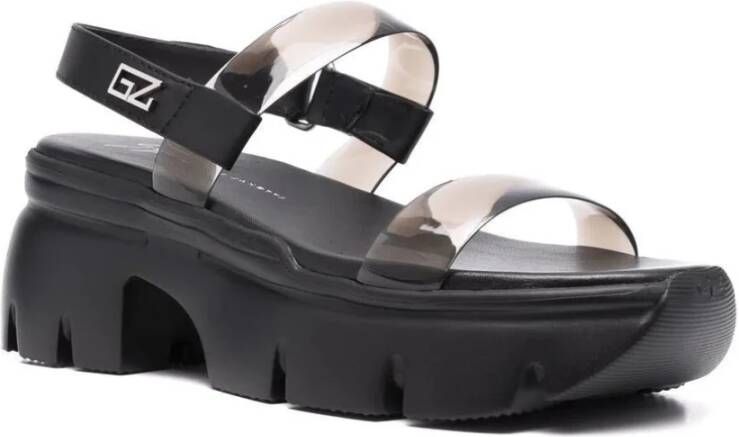 giuseppe zanotti Flat Sandals Black Dames