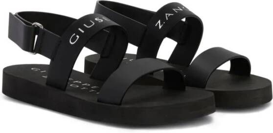 giuseppe zanotti Flat Sandals Black Heren