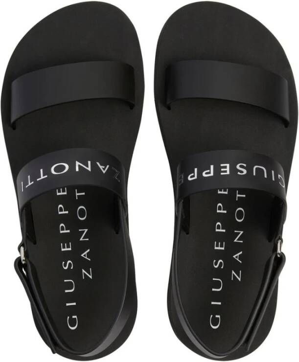 giuseppe zanotti Flat Sandals Black Heren