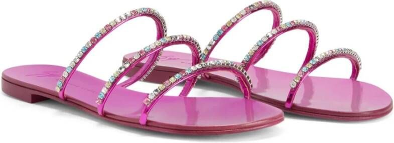 giuseppe zanotti Flat Sandals Pink Dames