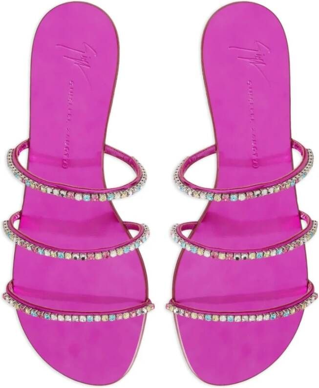 giuseppe zanotti Flat Sandals Pink Dames