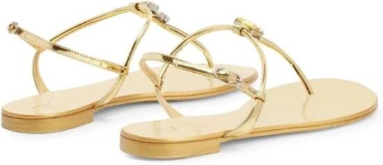 giuseppe zanotti Flat Sandals Green Dames