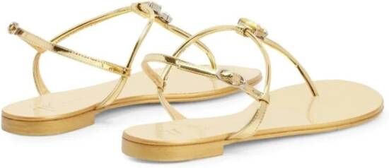 giuseppe zanotti Flat Sandals Yellow Dames